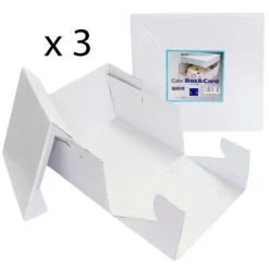 Cajas para tartas cuadradas con tapa 38,5 x 38,5 x 15 cm (3) - PME