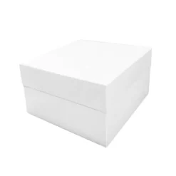 Caja tarta blanca con tapa 20,3 x 20,3 x 15,2 cm