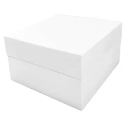 Caja tarta blanca con tapa 35 x 35 x 15 cm