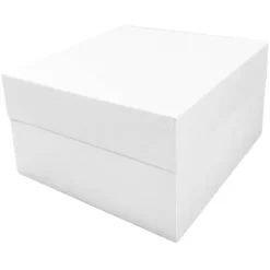 Caja tarta blanca con tapa 40,6 x 40,6 x 15,2 cm - Pastkolor