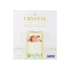 Caja tarta transparente con base, tapa y lazo Crystal 15 cm - PME