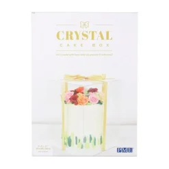 Caja tarta transparente con base, tapa y lazo Crystal 20 cm - PME
