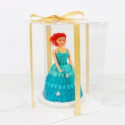 Caja tarta transparente con base, tapa y lazo Crystal 20 cm - PME