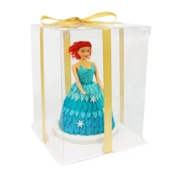 Caja tarta transparente con base, tapa y lazo Crystal 20 cm - PME