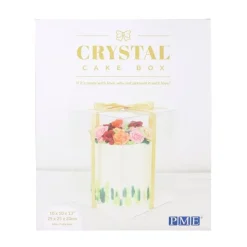 Caja tarta transparente con base, tapa y lazo Crystal 25 cm - PME