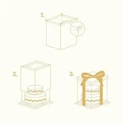 Caja tarta transparente con base, tapa y lazo Crystal 30 cm - PME
