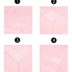Caja tarta transparente con base y tapa 35 x 35 x 24 cm