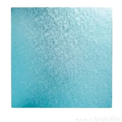 Cake drum cuadrado azul claro 25 cm, grosor 12 mm - Decora