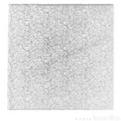 Cake drum cuadrado plateado 30,5 cm, grosor 4 mm