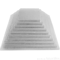 Cake drum cuadrado plateado 30,5 cm, grosor 12 mm