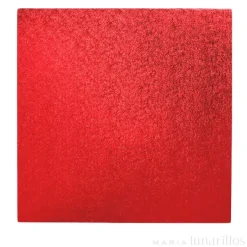 Cake drum cuadrado rojo 30 cm, grosor 12 mm - Decora