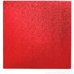 Cake drum cuadrado rojo 35 cm, grosor 12 mm - Decora