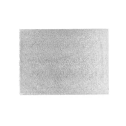 Cake drum rectangular plateado 30 x 25 cm, grosor 3 mm