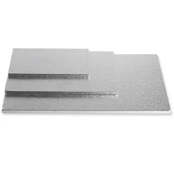 Cake drum rectangular plateado 45 x 35 cm, grosor 12 mm