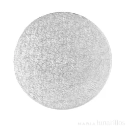 Cake drum redondo plateado 20,5 cm, grosor 4 mm