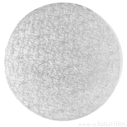 Cake drum redondo plateado 33 cm, grosor 4 mm