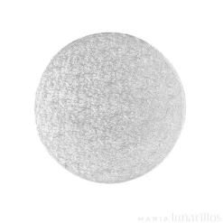 Cake drum redondo plateado 15,3 cm, grosor 12 mm