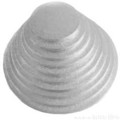 Cake drum redondo plateado 17,5 cm, grosor 12 mm