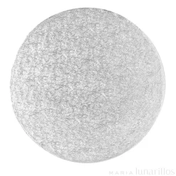 Cake drum redondo plateado 28 cm, grosor 12 mm