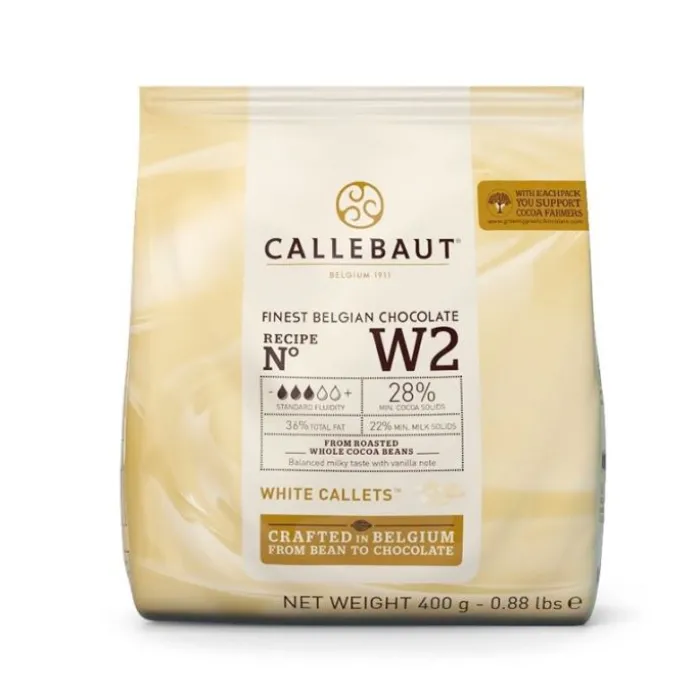 Callets Chocolate blanco 28% 400 gr - Sin gluten - Callebaut