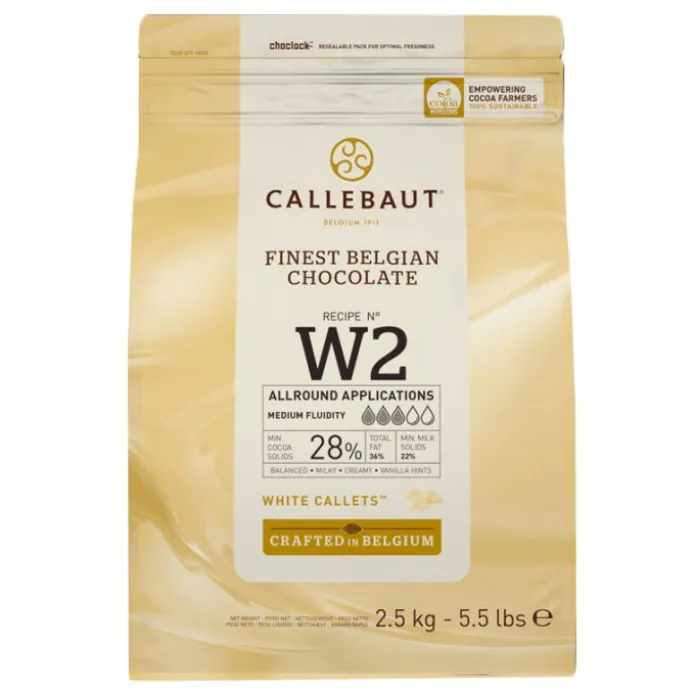 Callets Chocolate blanco 28% 2,5 kg - Sin gluten - Callebaut