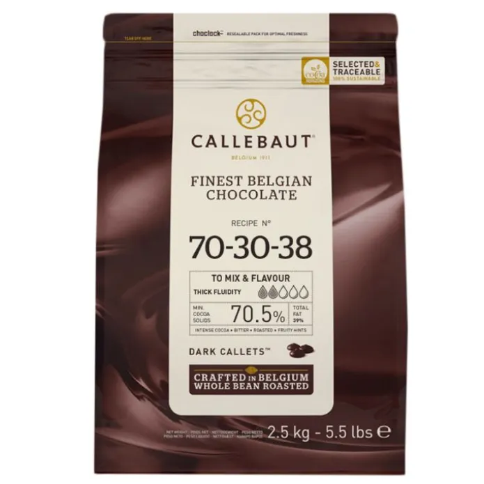 Callets Chocolate negro 70,5% 2,5 kg - Sin gluten - Callebaut