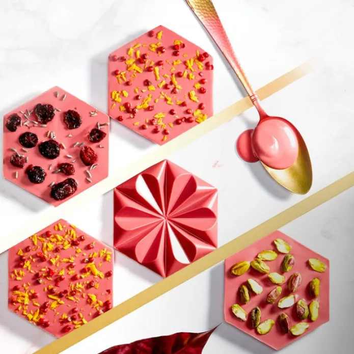 Callets Chocolate Ruby rosa 32,8% 400 g - Sin gluten - Callebaut