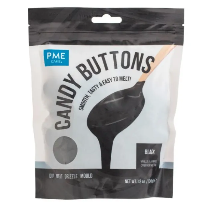 Candy Buttons negro 340 g - PME
