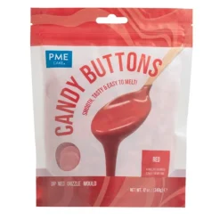 Candy Buttons rojo 340 g - PME