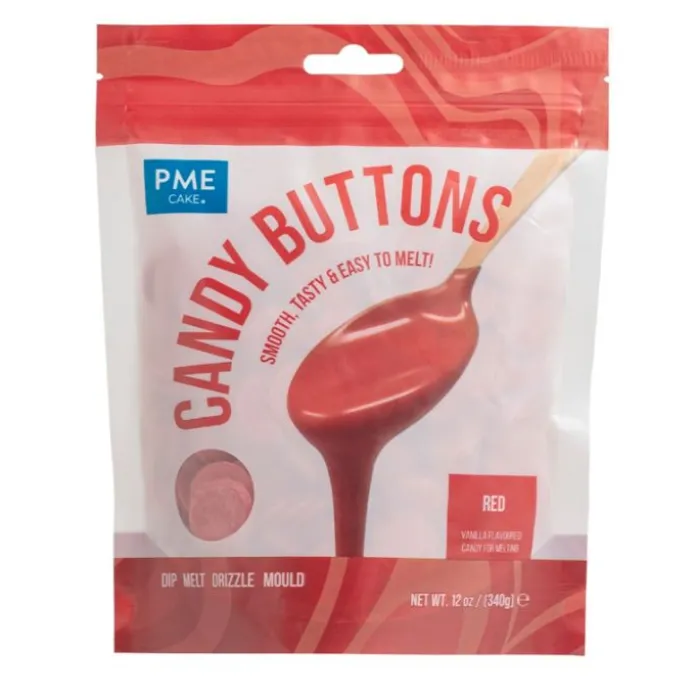 Candy Buttons rojo 340 g - PME