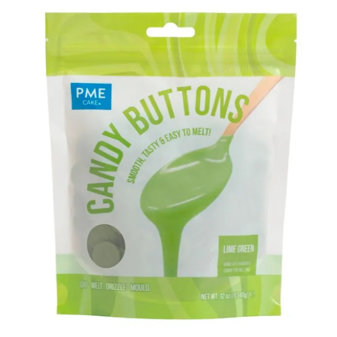 Candy Buttons verde lima 340 g - PME