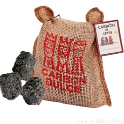 Carbón dulce en saco arpillera 100 gr - Sin gluten - Pifarré