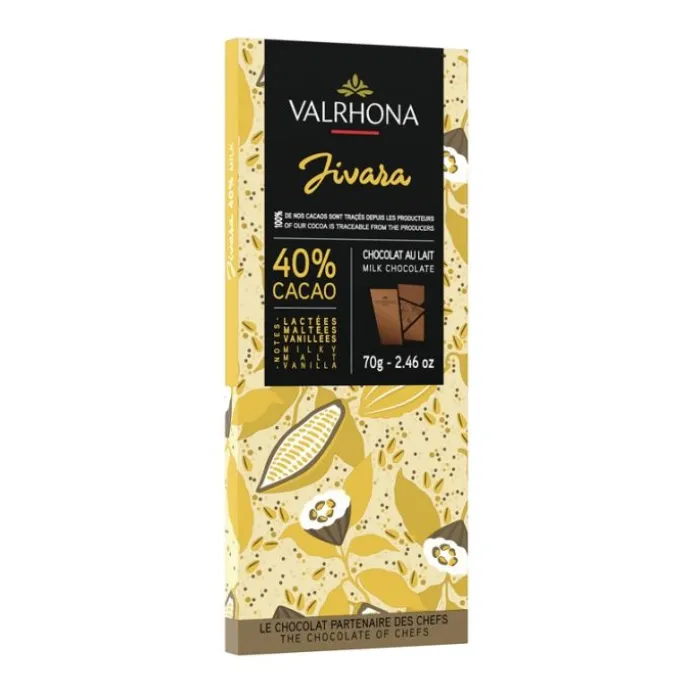 Chocolate con leche 40% Jivara 70 g - Valrhona