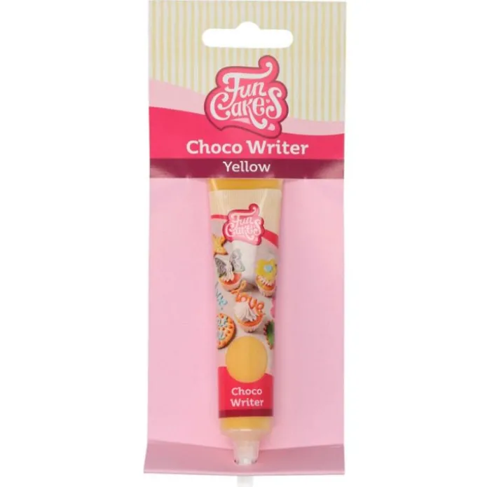 Chocolate decorativo amarillo Choco Writer 25 g - Funcakes
