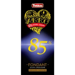 Chocolate negro 85% cacao 100 gr - Sin azúcar - Torras