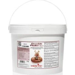 Chocolate plástico para modelar blanco 5 kg - Sin gluten - Saracino