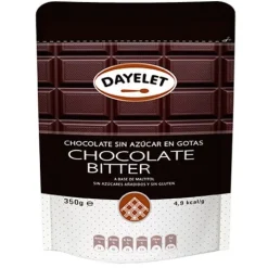 Chocolate sin azúcar negro 72% 350 gr - Sin gluten - Dayelet
