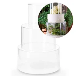 Cilindros transparentes para decoraciones de tarta (3) - Modecor