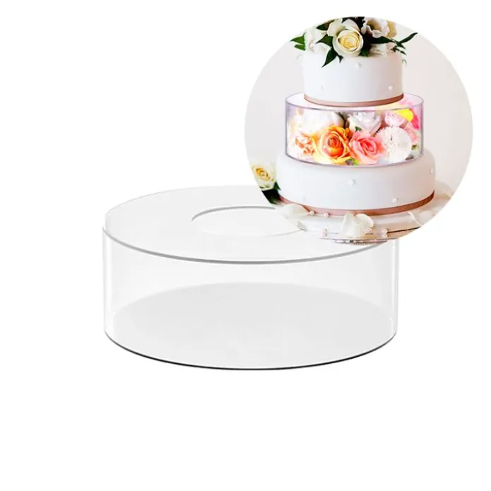 Cilindro transparente acrílico para decorar tartas 15 x 10 cm - Pastkolor
