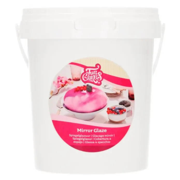 Cobertura brillante efecto espejo transparente 900 gr - Funcakes