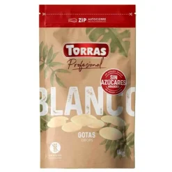 Cobertura de chocolate blanco en gotas 1 kilo - Sin azúcar - Torras