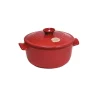 Cocotte redonda roja 22 cm - Cerámica - Emile Henry + REGALO kit utensilios