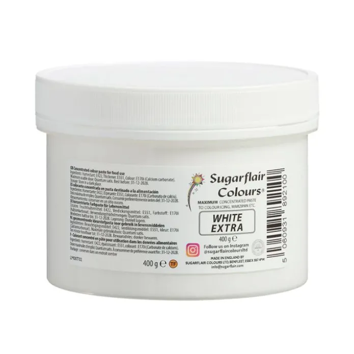 Colorante blanco EXTRA 400 g - Sugarflair