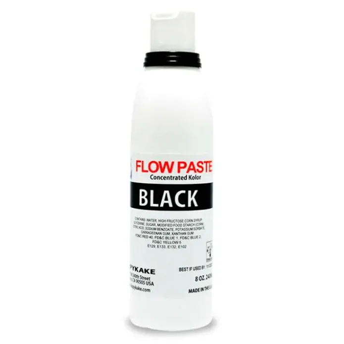 Colorante en gel negro Flow Paste 118 ml - Sin gluten - Kopykake