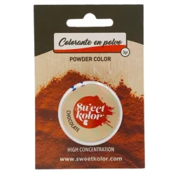 Colorante en polvo concentrado chocolate 3 gr - Hidrosoluble - Sweetkolor