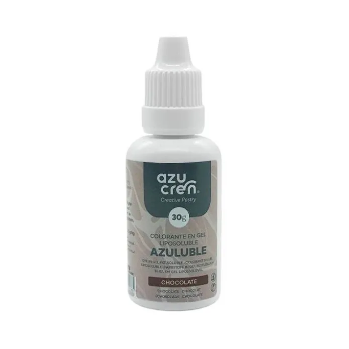 Colorante liposoluble gel chocolate Azuluble 30 g - Sin gluten - Azucren