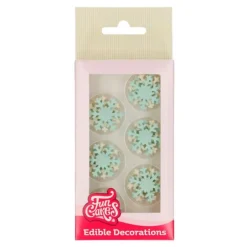 Copos de nieve azules y blancos (12) - Funcakes