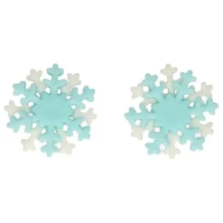 Copos de nieve azules y blancos (12) - Funcakes