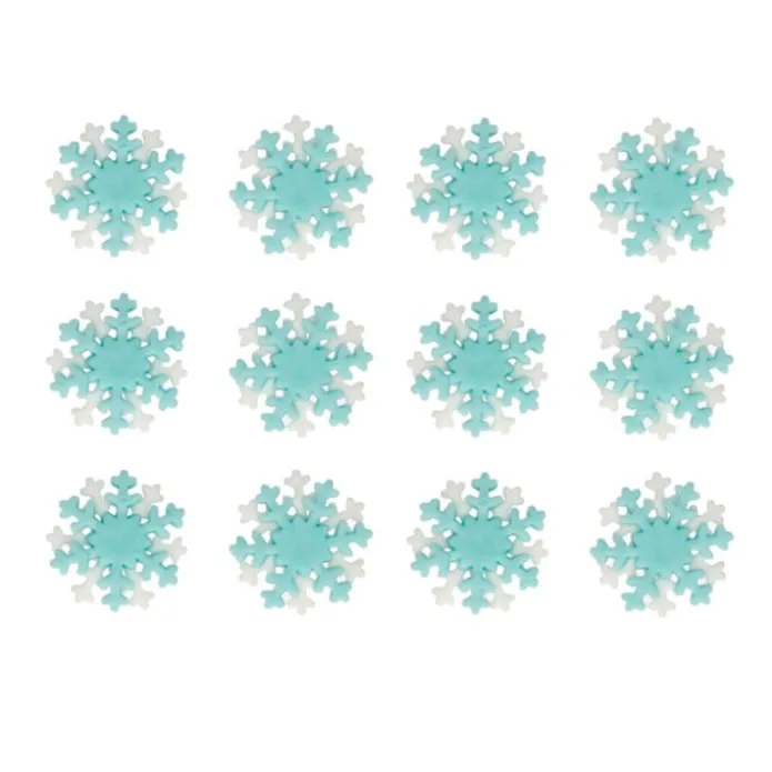 Copos de nieve azules y blancos (12) - Funcakes