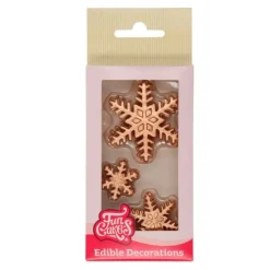 Copos de nieve bronce varios tamaños (12) - Sin gluten - Funcakes